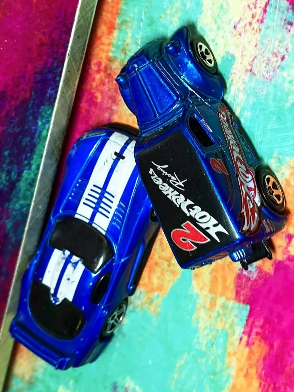 (2) HOT WHEELS TOY CARS COLLECTIBLES - Ford Anglia & Dodge Viper GTSR
